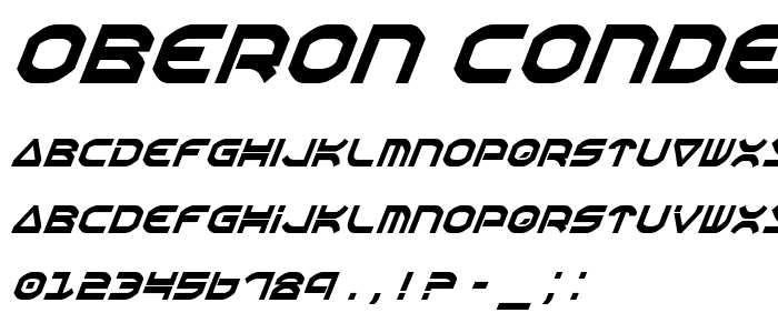Oberon Condensed Italic police
